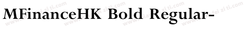 MFinanceHK Bold Regular字体转换